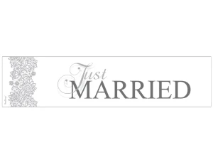 Tablica rejestracyjna -  JUST MARRIED,50x11,5
