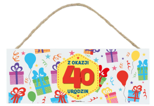 TABLICZKA 40 URODZINY