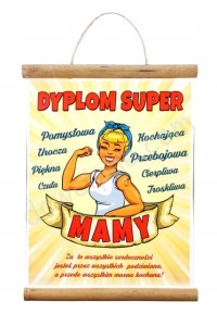 Dyplom bambus D157 - Super Mama