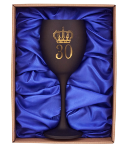 Kieliszek do wina GOLD satyna - 30 Niebieski