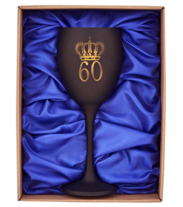 Kieliszek do wina GOLD satyna - 60 Niebieski