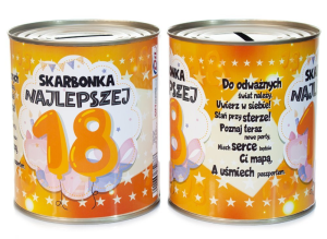 Skarbonka puszka - Najlepszej 18