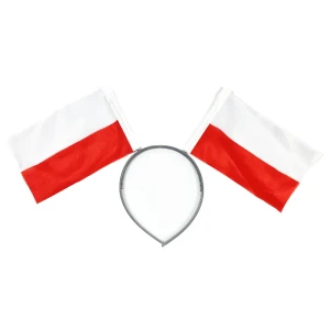 Opaska kibica - biało czerwona