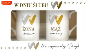 Kubek Komplet Q-1012-KOMP - Ukochana Żona / Mąż
