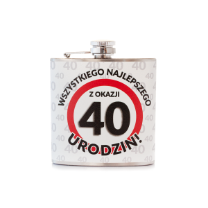 Piersiówka znak - Z okazji 40 Urodzin!