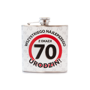 Piersiówka znak - Z okazji 70 Urodzin!