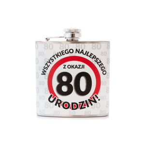 Piersiówka znak - Z okazji 80 Urodzin!