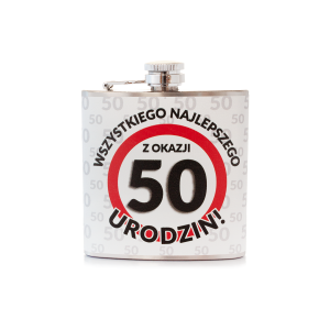 Piersiówka znak - Z okazji 50 Urodzin!