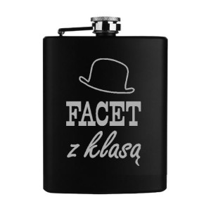 Piersiówka czarna - Facet z Klasą