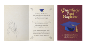 Karnet NR-114 - Gratulacje Pani Magister