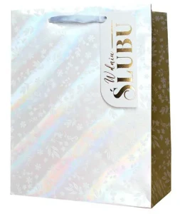 Torebka prezentowa QPXL-067 - Holo kwiatki