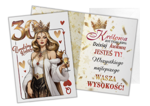 Karnet NR-140 - 30 urodziny królowej (dama)
