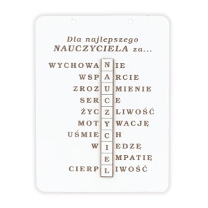 Tabliczka Krzyżówka P1463 - Dla Nauczyciela