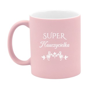 Kubek GRAWER różowy - Nauczycielka (luz)
