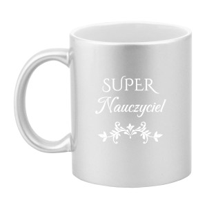 Kubek GRAWER srebrny - Nauczyciel (luz)