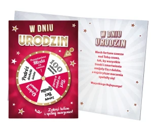Karnet GM-1074 - W dniu urodzin (koło fortuny)