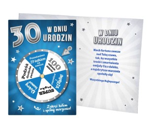 Karnet GM-1065 - W dniu 30 urodzin (koło fortuny)