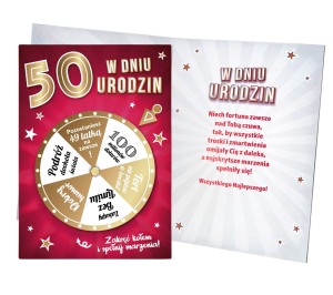Karnet GM-1068 - W dniu 50 urodzin (koło fortuny)