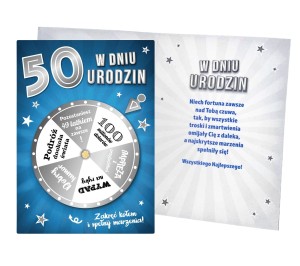 Karnet GM-1069 - W dniu 50 urodzin (koło fortuny)
