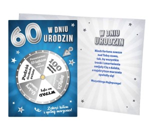 Karnet GM-1071 - W dniu 60 urodzin (koło fortuny)