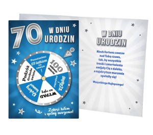 Karnet GM-1073 - W dniu 70 urodzin (koło fortuny)