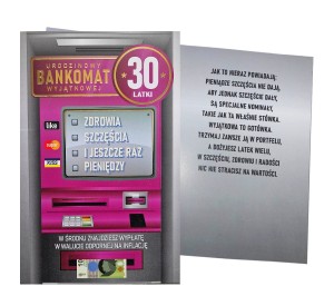 Karnet JCX 198 - Bankomat 30 Ona
