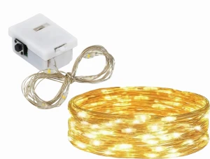 Lampki LED na druciku - białe ciepłe