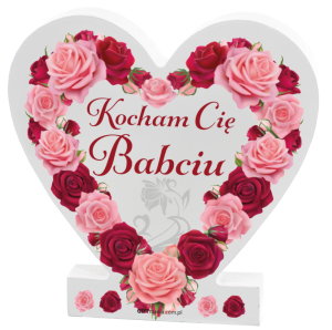 Tabliczka Serce - Kocham Cię Babciu 11x11x1,5