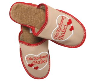 Kapcie - Dla Kochanej Babci - Brązowe - Rozm. 39