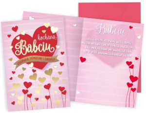 Karnet PR-468 - Kochana babciu (różowa)