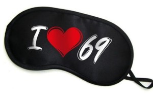 Opaska na oczy I love 69