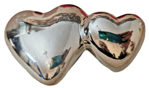 Ceramiczne Serca - Srebrne