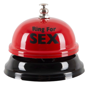 Biurkowy dzwonek - Ring For Sex (czarny napis)