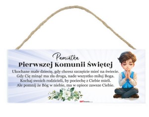 Tabliczka komunia - Chłopczyk