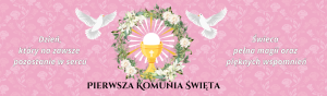 Etykieta na Świeczkę 17x5cm - Pierwsza Komunia Ona