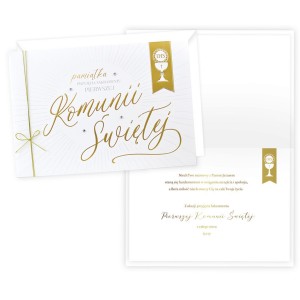 Karnet KPE-0186 - Pamiątka Komunii Świętej