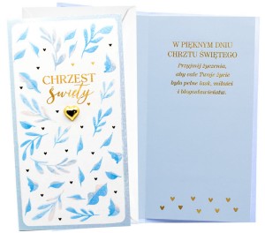 Karnet PM-341 - Chrzest Święty (chłopiec)