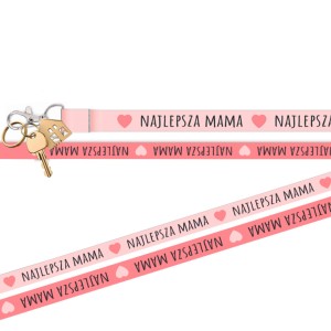 Smycz SOLO - Najlepsza Mama Różowa