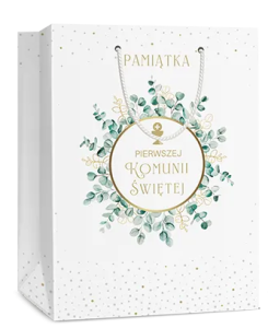 Torebka M-101 - Pamiątka I Komunii (wianek napis)