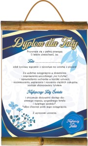 Dyplom bambus D342 - Dyplom dla taty na dzień ojca