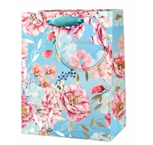Torba QL-355 - Niebieska w kwiaty