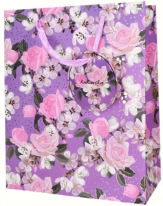 Torba QL-355 - Fioletowa w kwiaty