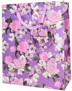 Torba QXL-216 - Fioletowe kwiaty