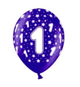 Balony 30cm, 1st Birthday, Metallic Mix