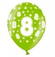 Balony 30cm, 8th Birthday, Metallic Mix