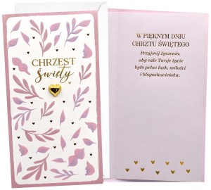 Karnet PM-342 - Chrzest Święty (dziewczynka)
