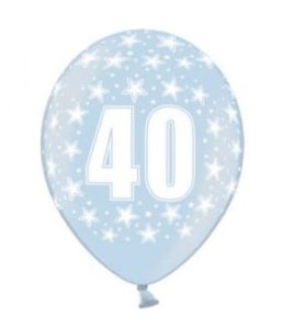 Balony 30cm, 40th Birthday, Metallic Mix