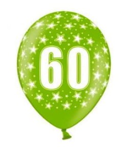 Balony 30cm, 60th Birthday, Metallic Mix