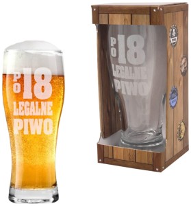 Szklanka do Piwa 500ml - Po 18 Legalne Piwo