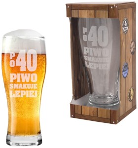 Szklanka do Piwa 500ml - Po 40 Piwo Smakuje Lepiej